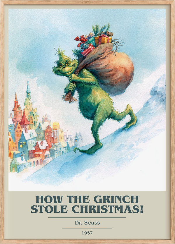 How the Grinch Stole Christmas Book Cover Poster by Dr. Seuss