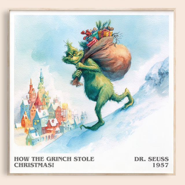 How the Grinch Stole Christmas Literary Art Print by Dr. Seuss