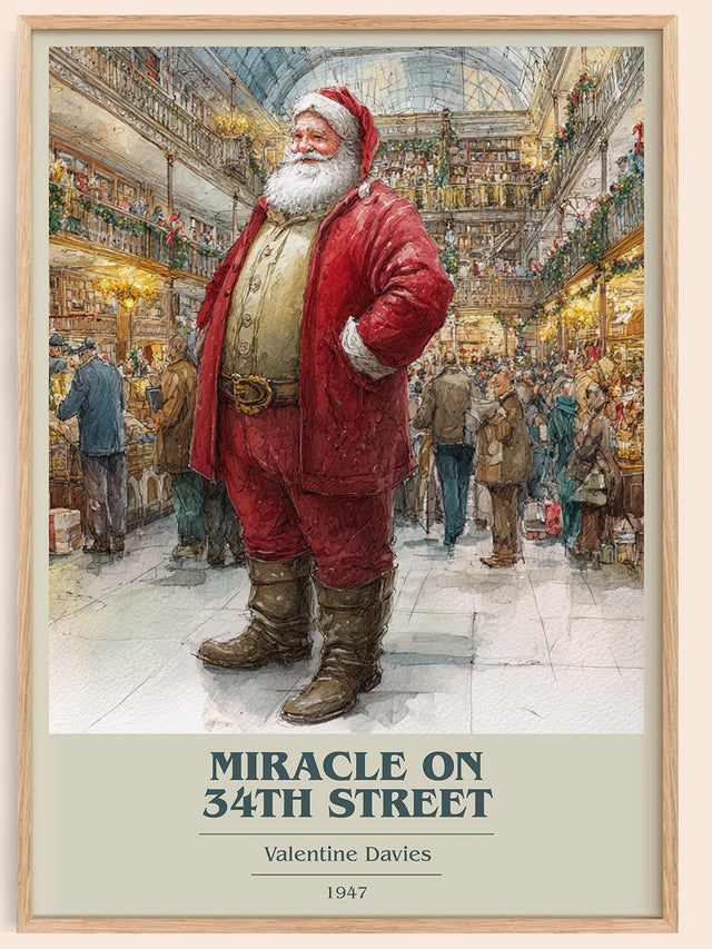Miracle On 34th Street Book Cover Poster by VALENTINE DAVIES
