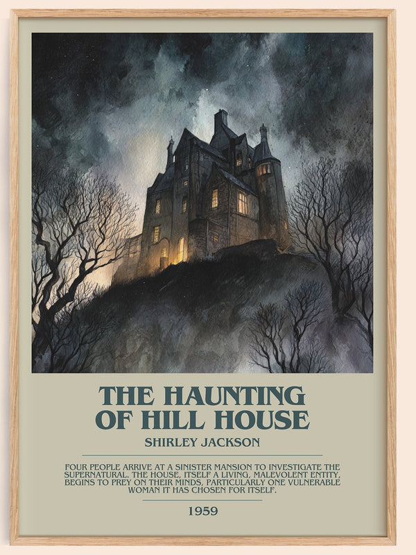 The Haunting of Hill House bookish book poster by Shirley Jackson – framed literary art print
