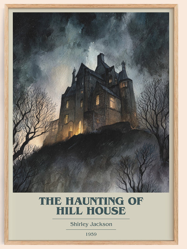 The Haunting of Hill House book cover book poster by Shirley Jackson – framed literary art print