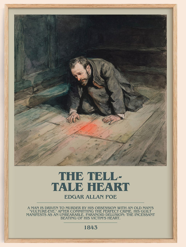 The Tell-Tale Heart Bookish Wall Art by Edgar Allen Poe