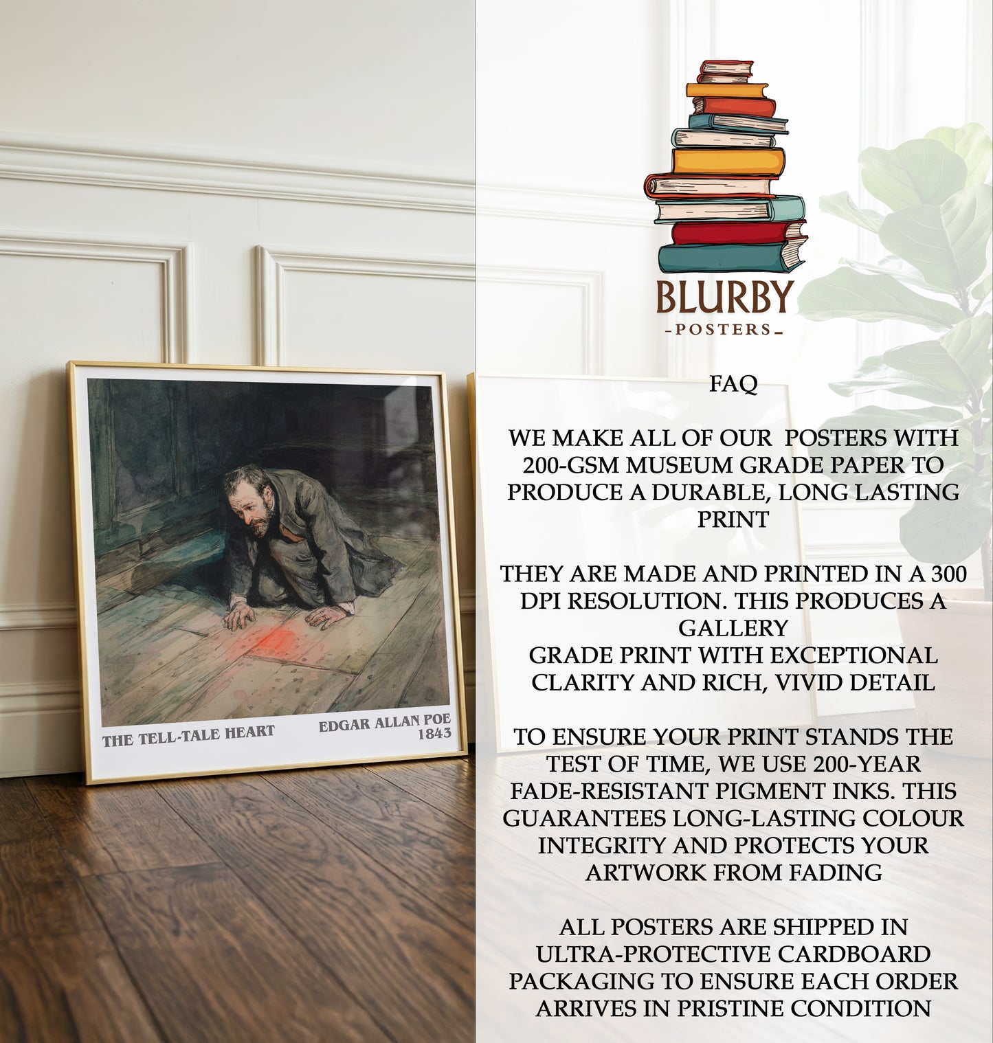The Tell-Tale Heart Literary Art Print by Edgar Allen Poe