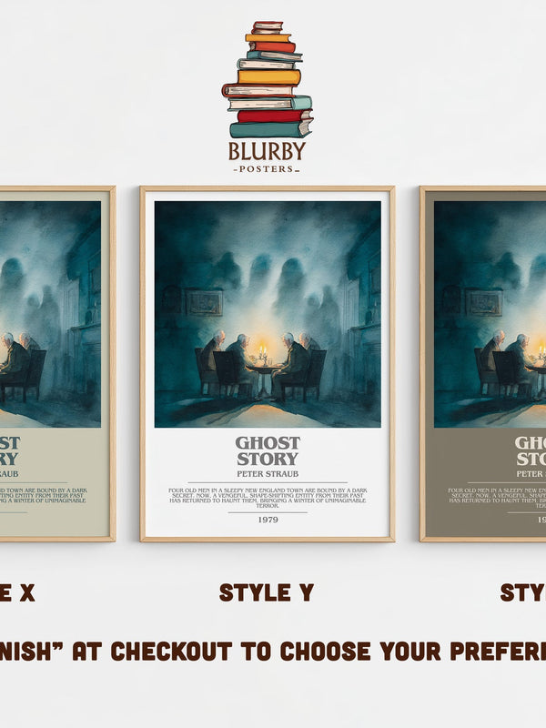 Ghost Story bookish print in frame leaning in hallway – romance wall art
