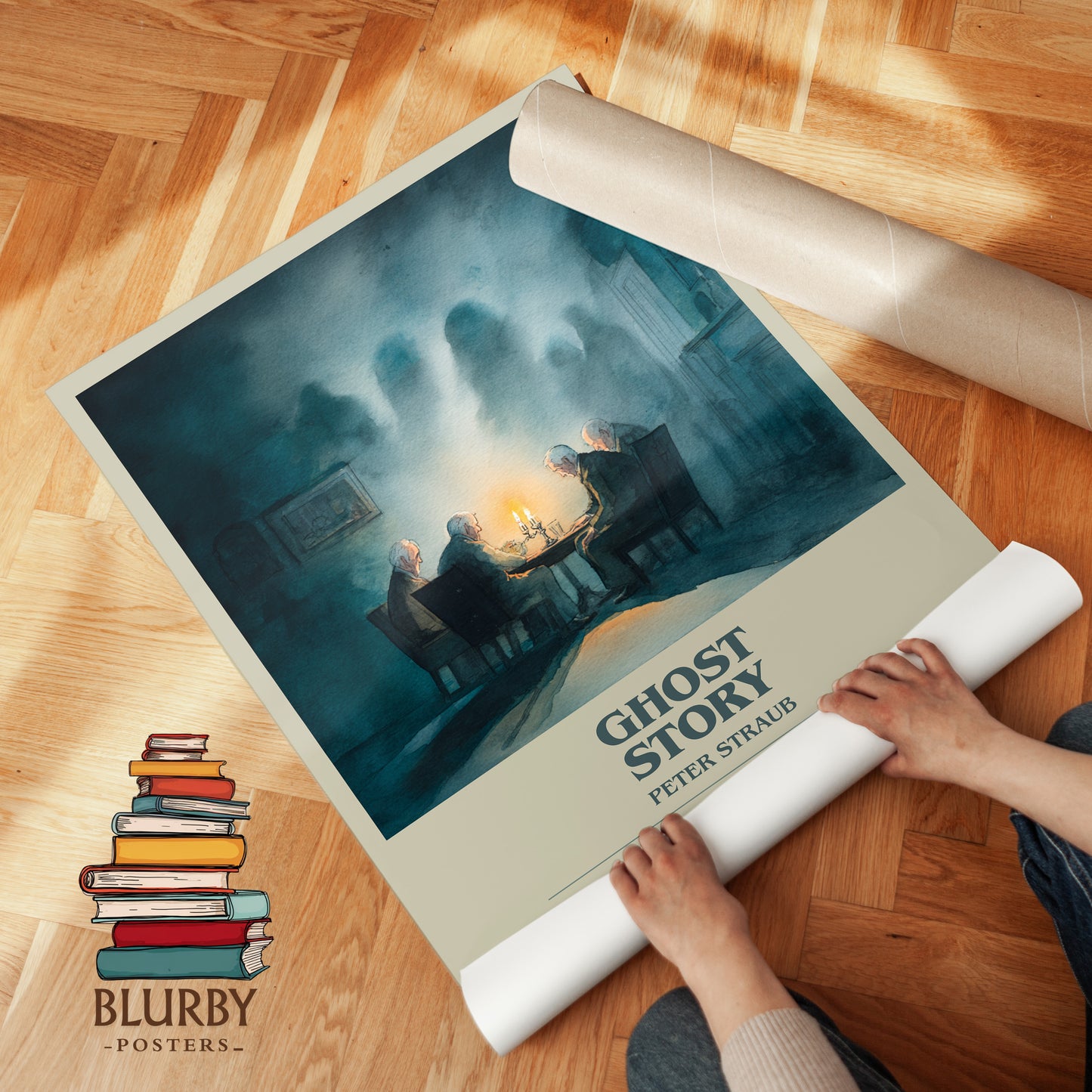 Ghost Story bookish print on bookshelf – Peter Straube fan gift