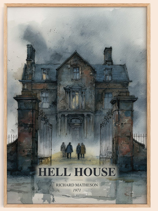 Hell House Book Watercolour Illustration by Richard Matheson