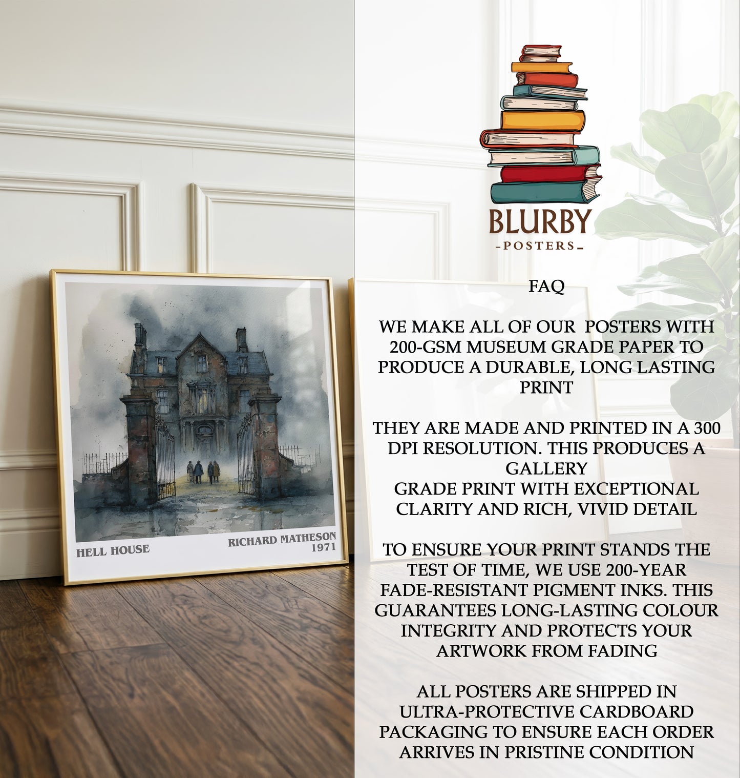 Hell House Literary Art Print by Richard Matheson