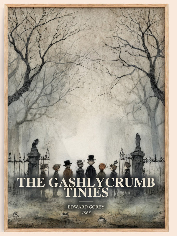 The Gashlycrumb Tinies watercolour book poster by Edward Gorey – framed literary art print