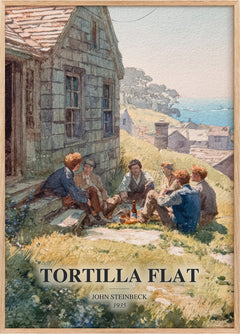 Tortilla Flat Book Watercolour Illustration by John Steinbeck