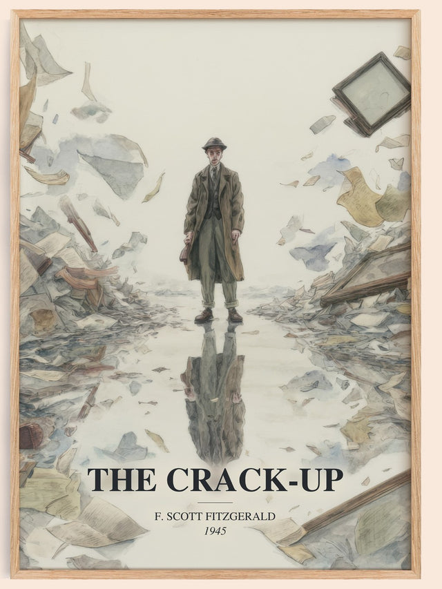 The Crack-Up Book Watercolour Illustration by F. Scott Fitzgerald