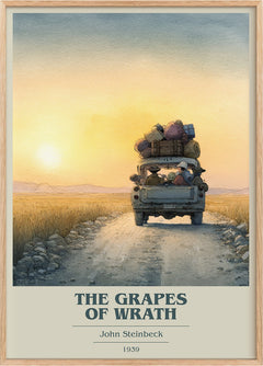 The Grapes of Wrath Book Cover Poster by John Steinbeck