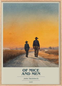 Of Mice and Men Book Cover Poster by John Steinbeck