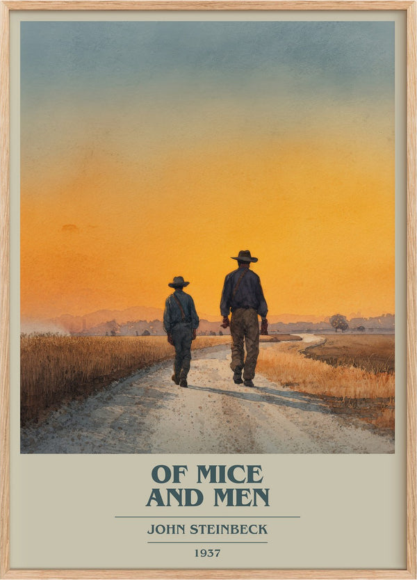 Of Mice and Men Book Cover Poster by John Steinbeck