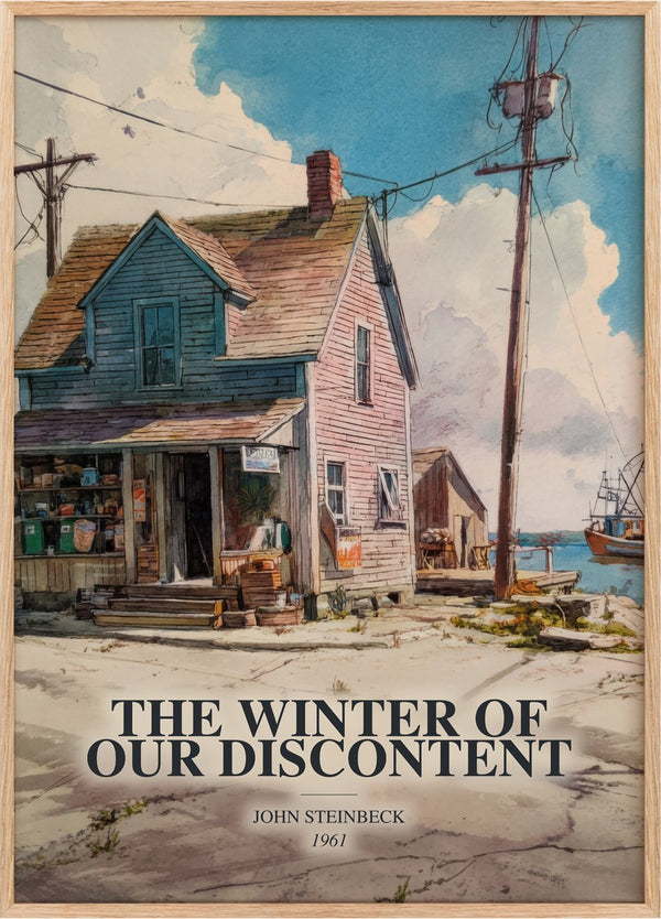 Winter Of Our Discontent Book Watercolour Illustration by J. Steinbeck