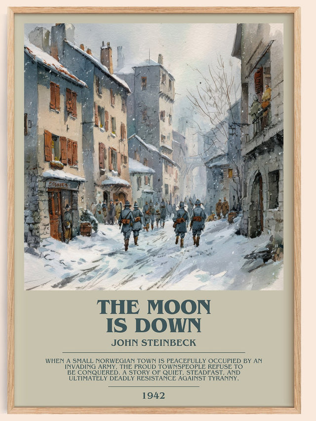 The Moon Is Down Bookish Wall Art by John Steinbeck