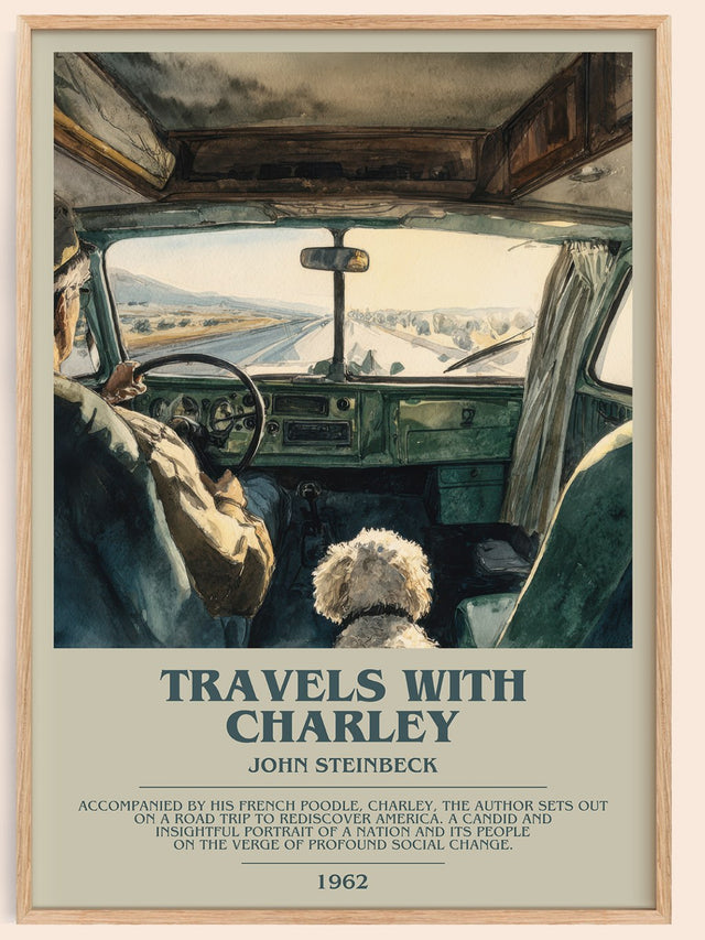 Travels with Charley Bookish Wall Art by John Steinbeck