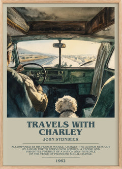 Travels with Charley Bookish Wall Art by John Steinbeck