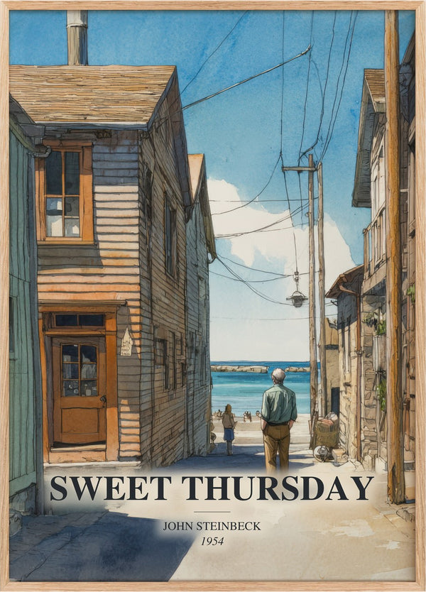 Sweet Thursday Book Watercolour Illustration by John Steinbeck