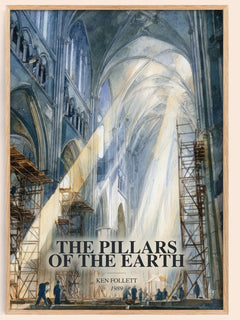 The Pillars Of The Earth Book Watercolour Illustration by Ken Follett