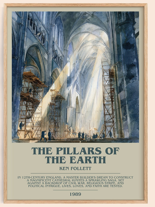 The Pillars of the Earth Bookish Wall Art by Ken Follett