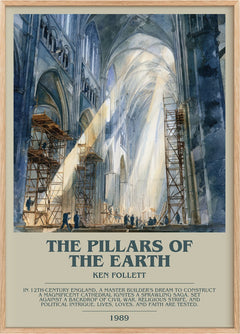The Pillars of the Earth Bookish Wall Art by Ken Follett
