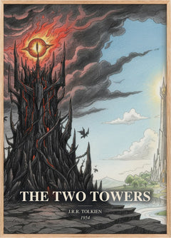 The Two Towers Book Watercolour Illustration by J.R.R. Tolkien