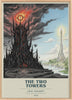 The Two Towers Book Cover Poster by J.R.R. Tolkien