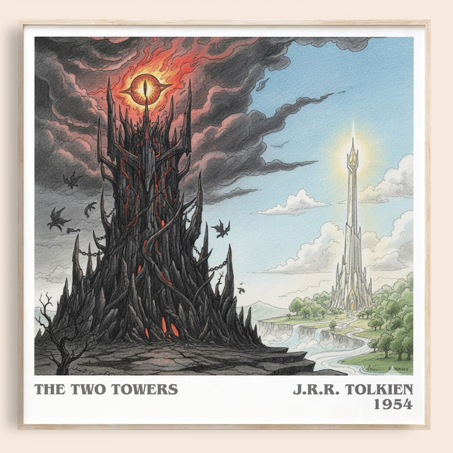 The Two Towers Literary Art Print by J.R.R. Tolkien