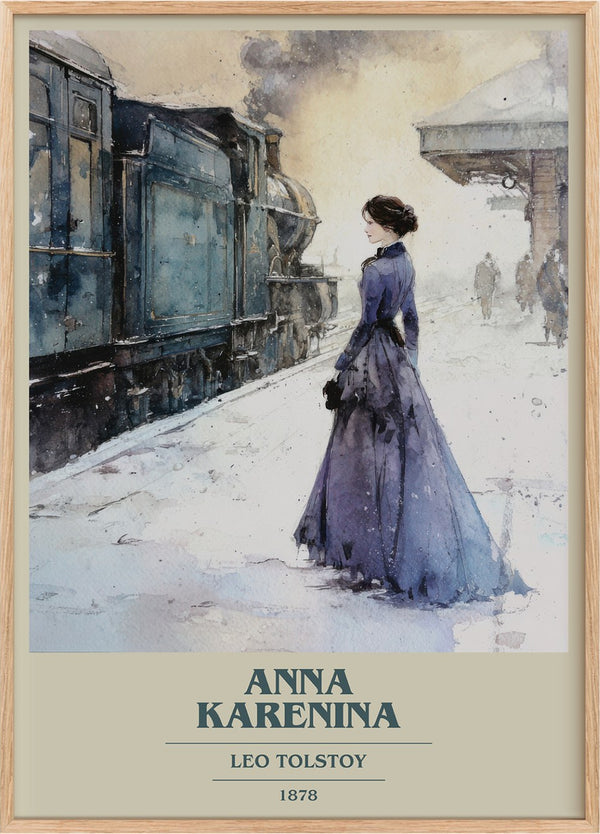 Anna Karenina Book Cover Poster by Leo Tolstoy