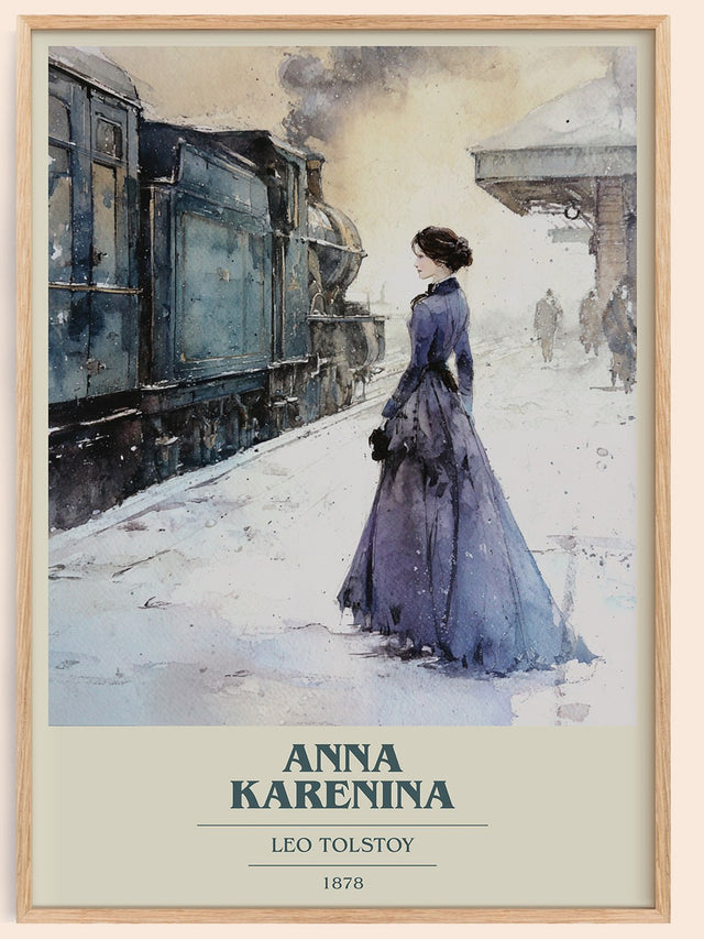 Anna Karenina Book Cover Poster by Leo Tolstoy