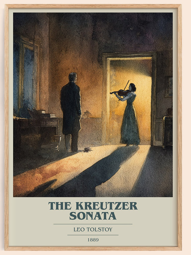 The Kreutzer Sonata Book Cover Poster by Leo Tolstoy
