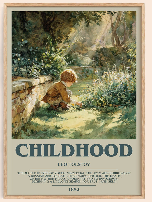 Childhood Bookish Wall Art by Leo Tolstoy
