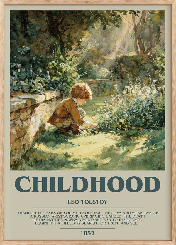 Childhood Bookish Wall Art by Leo Tolstoy
