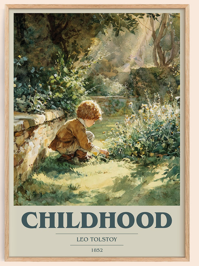 Childhood Book Cover Poster by Leo Tolstoy