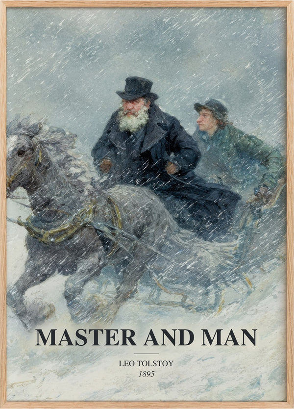 Master And Man Book Watercolour Illustration by Leo Tolstoy
