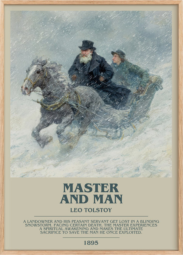 Master And Man Bookish Wall Art by Leo Tolstoy