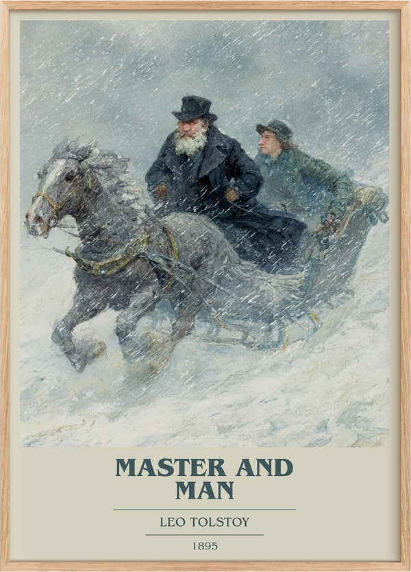 Master And Man Book Cover Poster by Leo Tolstoy