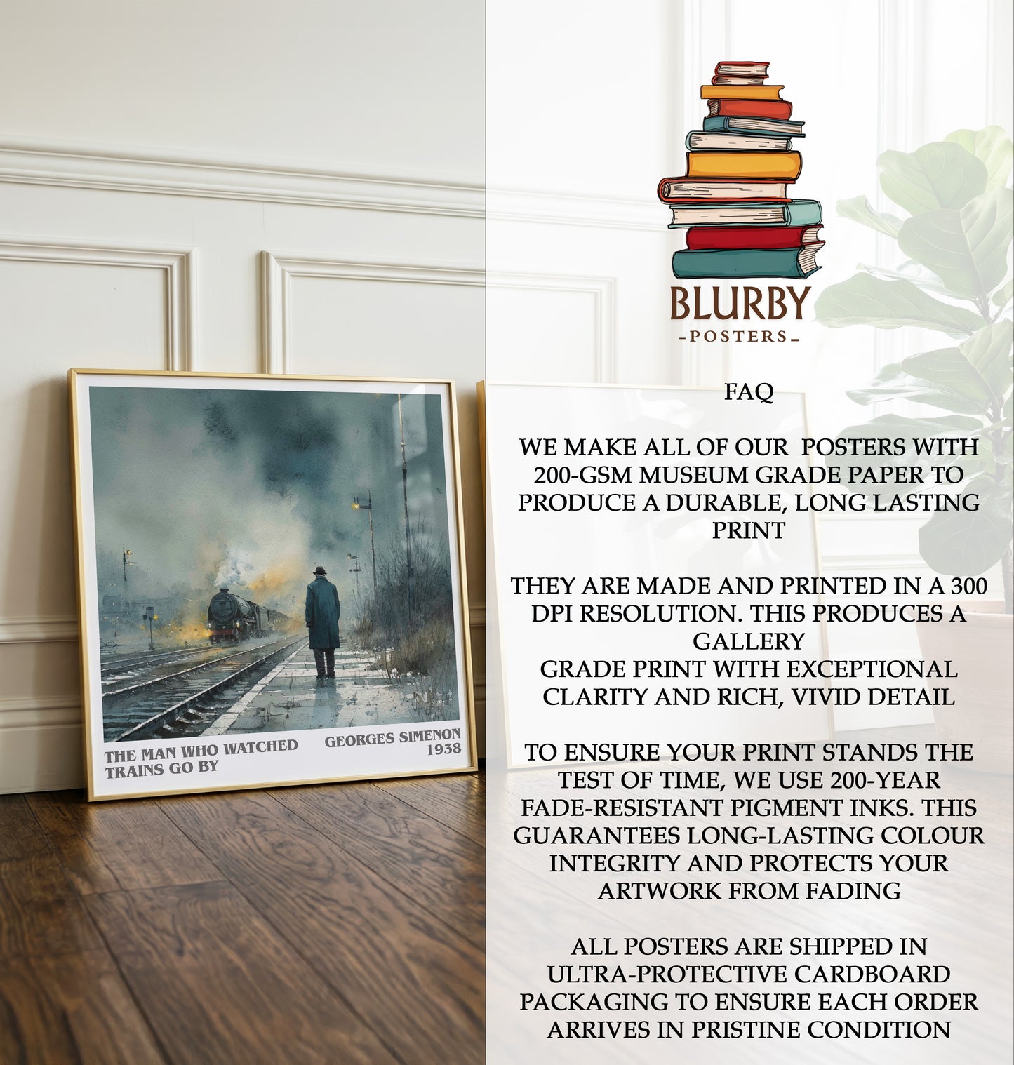 Man Who Watched the Trains Go By Literary Art Print by Georges Simenon
