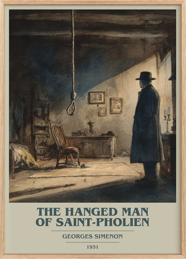 The Hanged Man Of Saint-Pholien Book Cover Poster by Georges Simenon