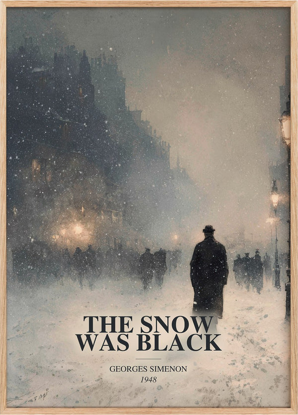 The Snow Was Black Book Watercolour Illustration by Georges Simenon
