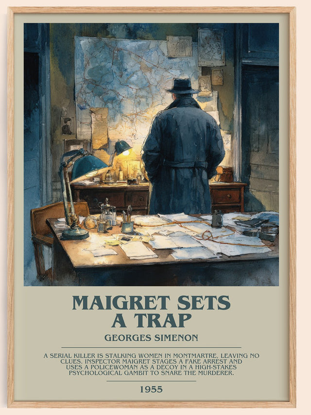 Maigret Sets a Trap Bookish Wall Art by Georges Simenon