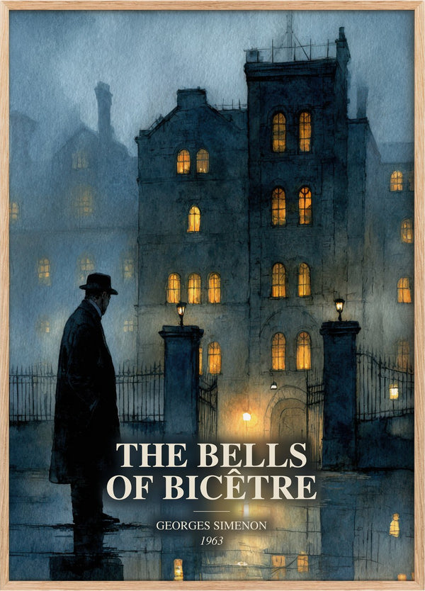 The Bells Of Bicêtre Book Watercolour Illustration by Georges Simenon