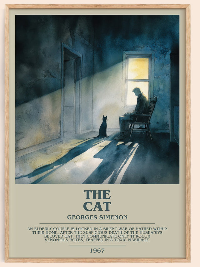 The Cat Bookish Wall Art by Georges Simenon