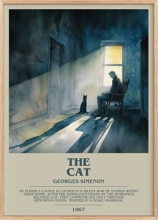 The Cat Bookish Wall Art by Georges Simenon