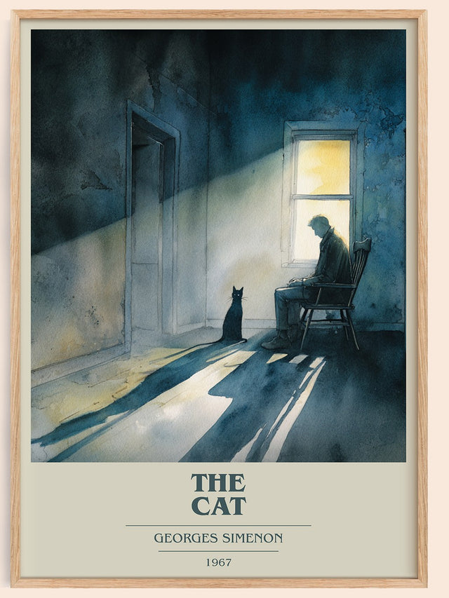 The Cat Book Cover Poster by Georges Simenon