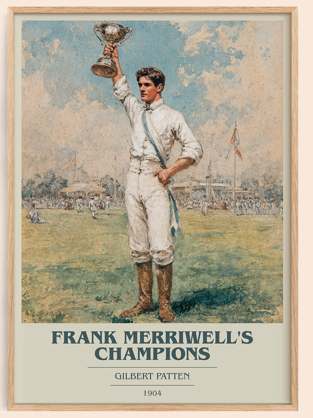 Frank Merriwell's Champions Book Cover Poster by Gilbert Patten