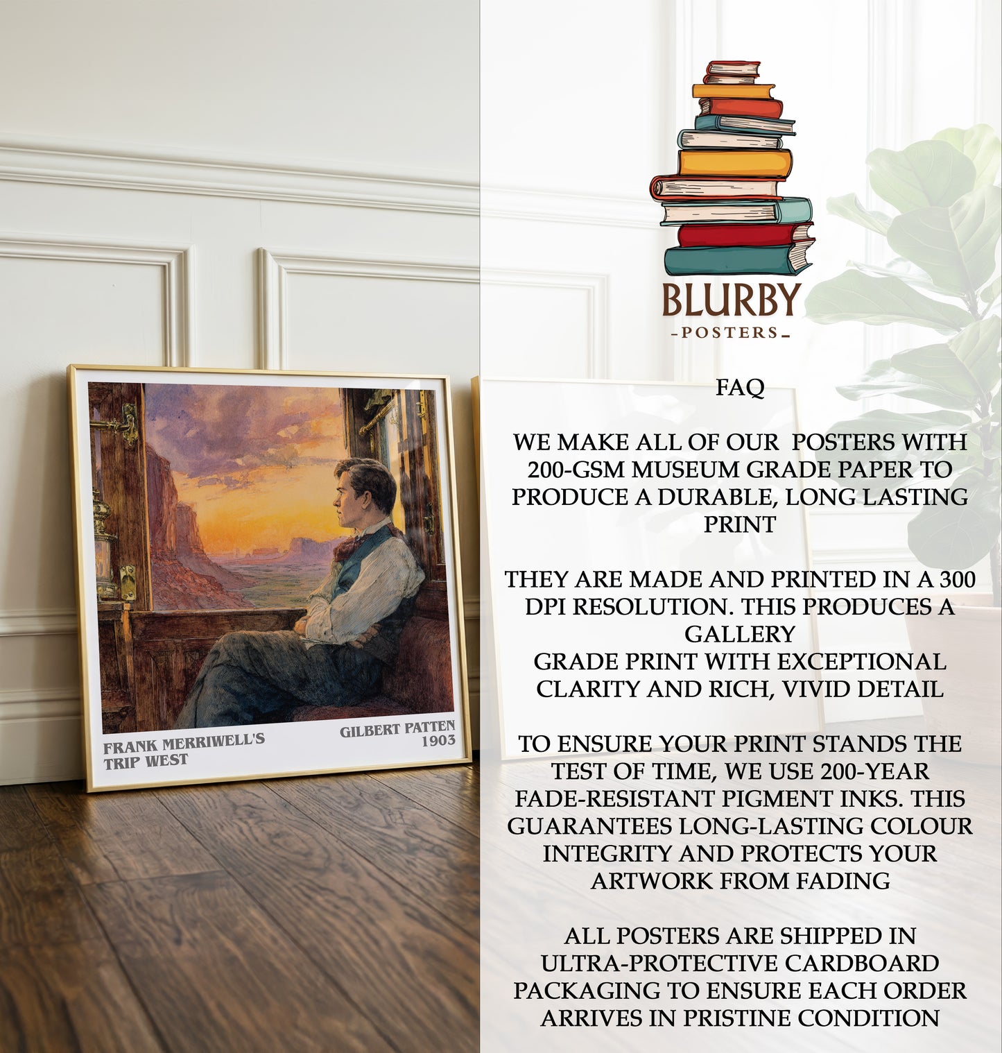 Frank Merriwell's Trip West Literary Art Print by Gilbert Patten