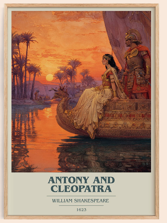 Antony and Cleopatra Book Cover Poster by William Shakespeare