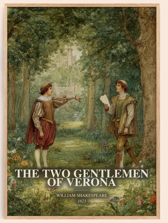Two Gentlemen Of Verona Book Watercolour Illustration – W. Shakespeare