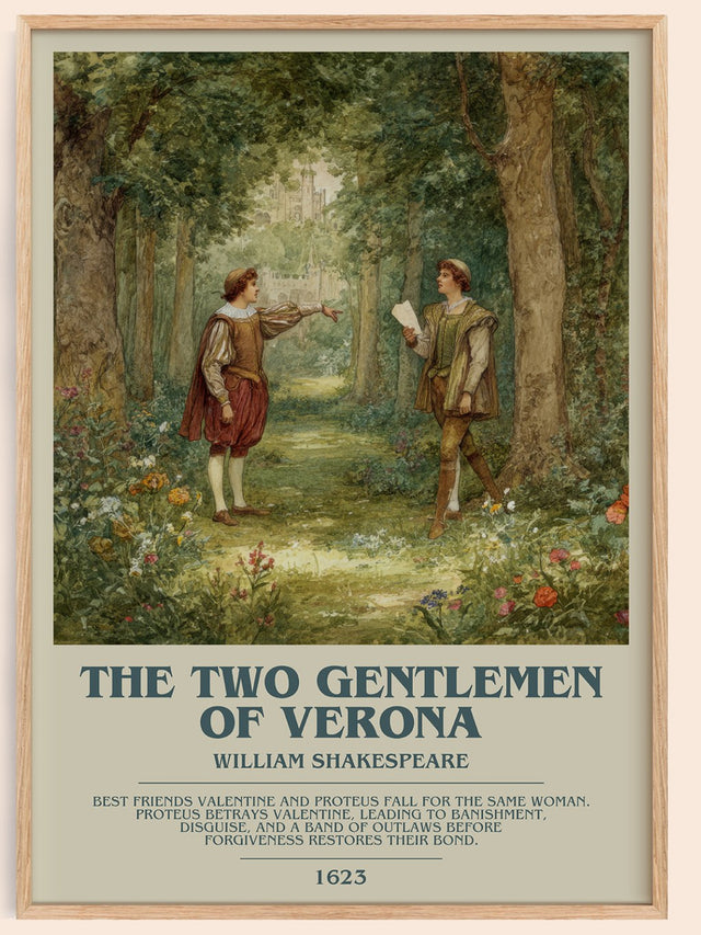 The Two Gentlemen of Verona Bookish Wall Art by William Shakespeare